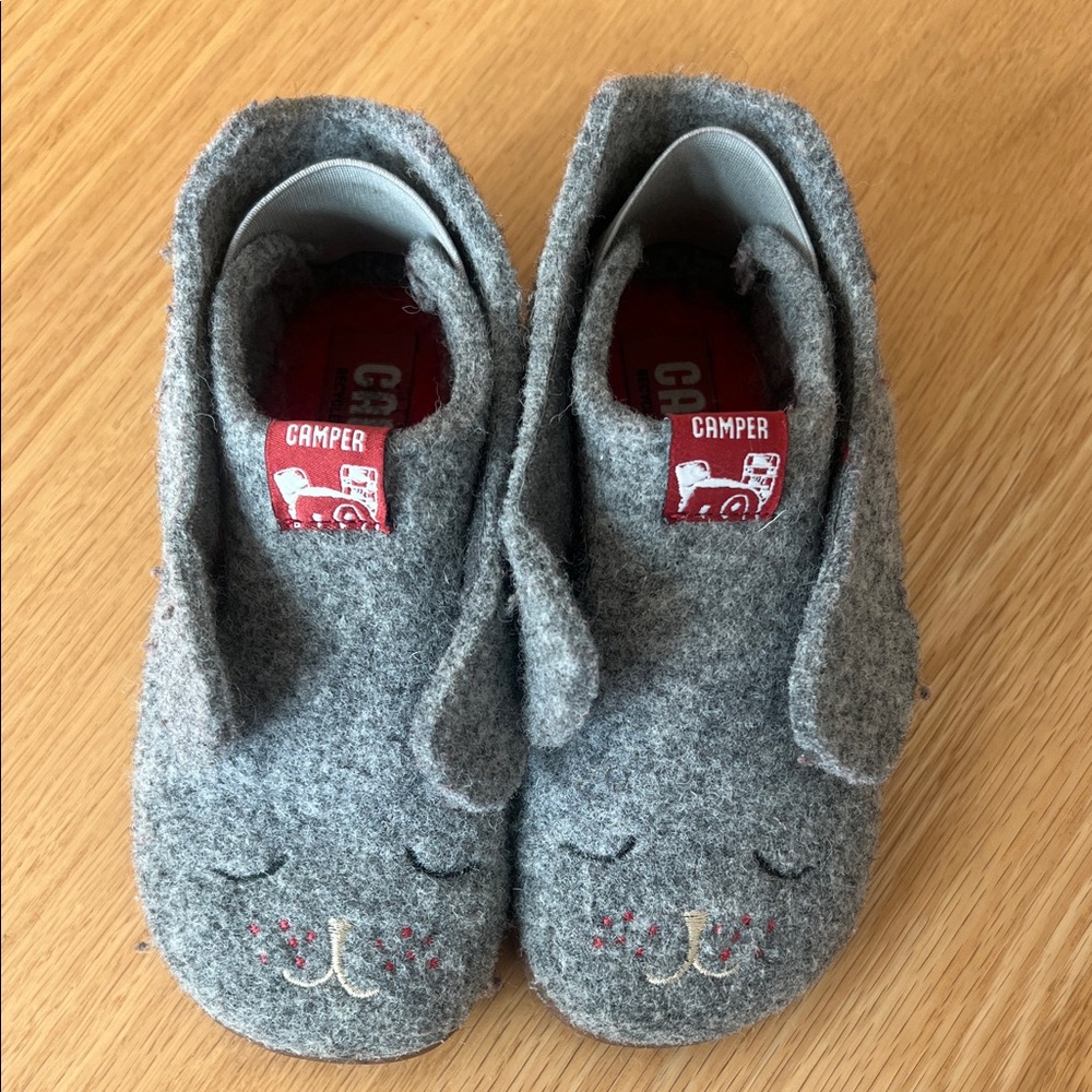 Camper Charcoal Bunny Slippers
